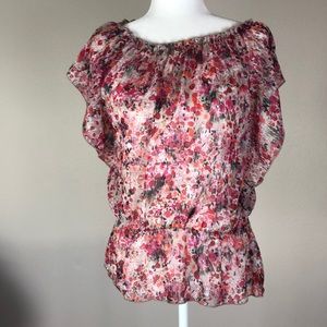 L8TER Sheer Peasant Top